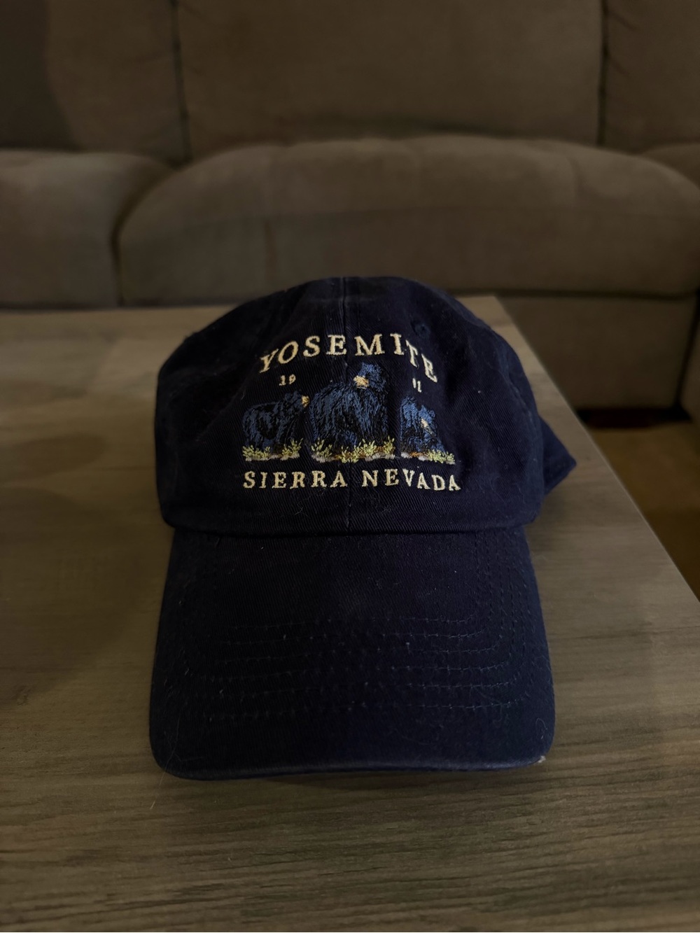 Yosemite Sierra Nevada Embroidered Baseball Cap - Navy